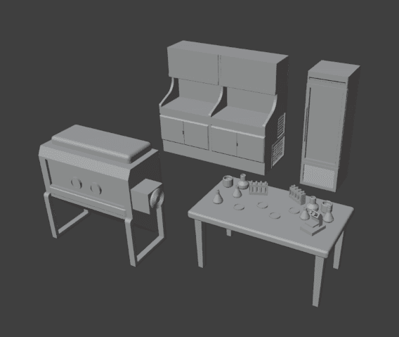 Modern 28mm Scale Laboratory Furniture Set – Miniature Tabletop Gaming Terrain STL