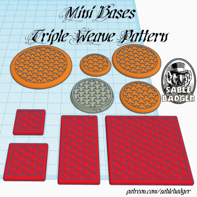 Mini Bases - Triple Weave Pattern