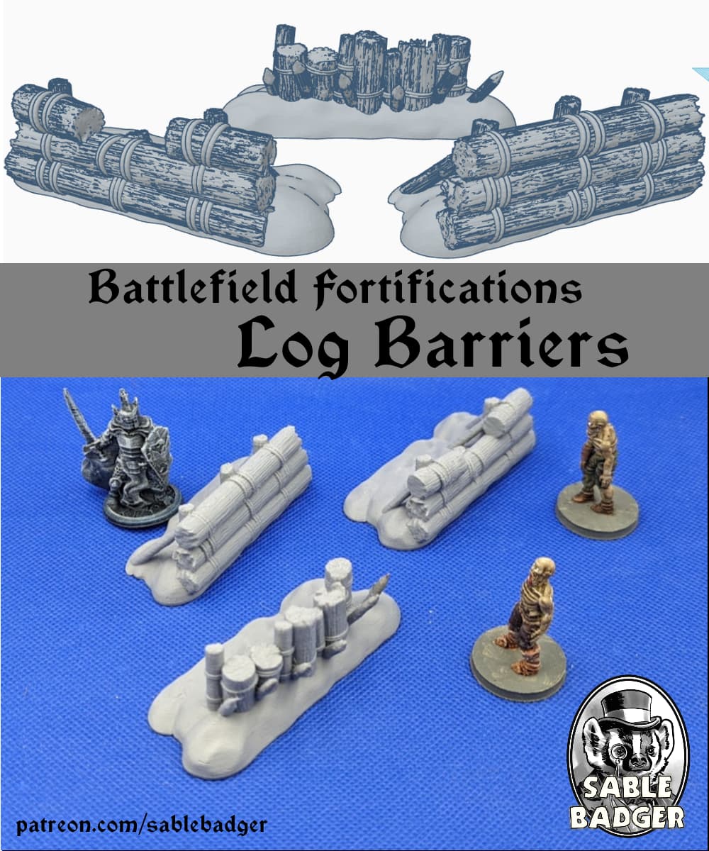 Battlefield fortifications - Log Barricades