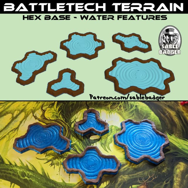Battletech Hex Water Terrain