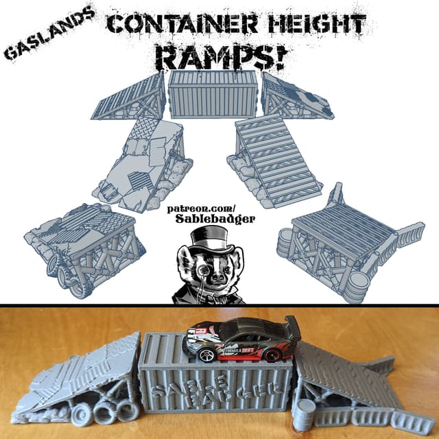 Gaslands - Container Height Ramps