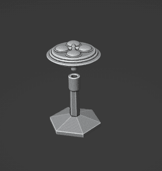 Monitor Class Saucer Spaceship and Flight Stand