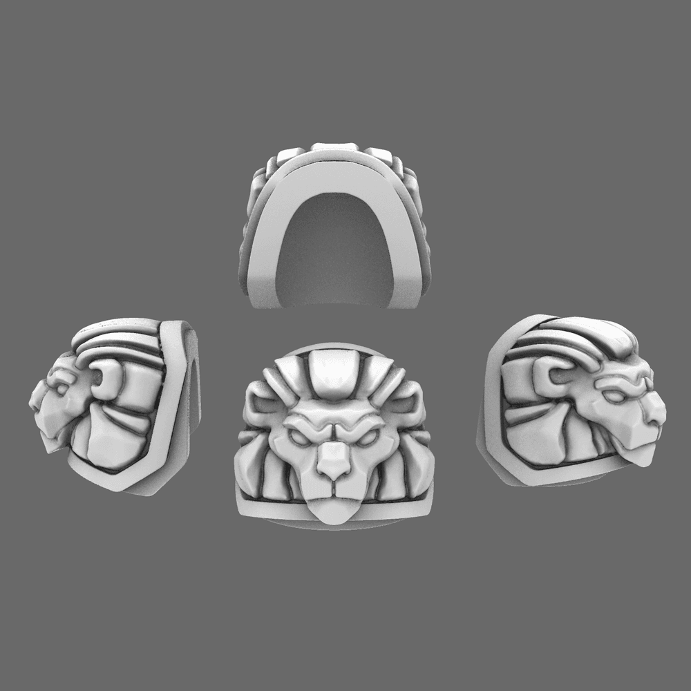 Lion Spirit Knights V7 Lion Head Shoulderpads