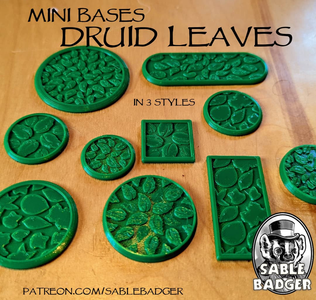 Mini Bases - Druid Leaves collection