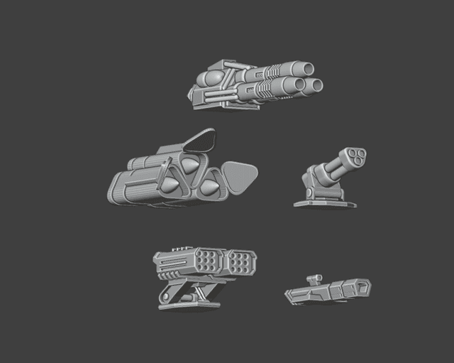 Gaslands Missile Launcher Weapon Set STL – 3D Printable Upgrade for Vehicular Combat Tabletop Gaming