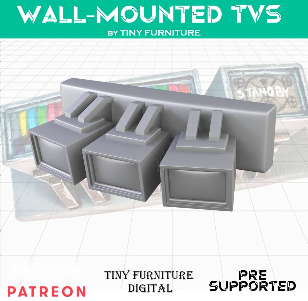 Nuclear Shelter wall-mounted TVs