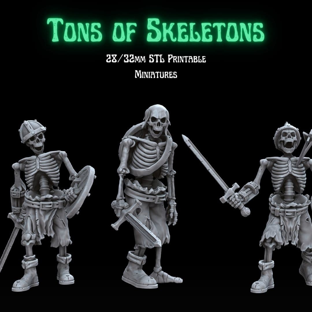Tons of Skeletons: Equipped Skeletons