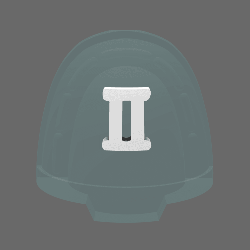 Space Knights V10B Standard Roman Numeral 02 Shoulder Symbols