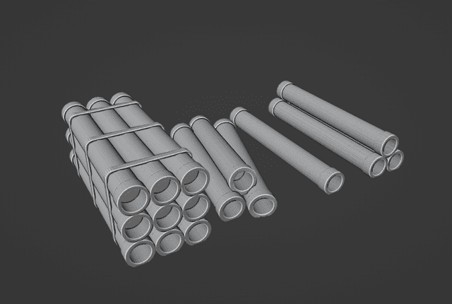 Modern Concrete Pipe Set