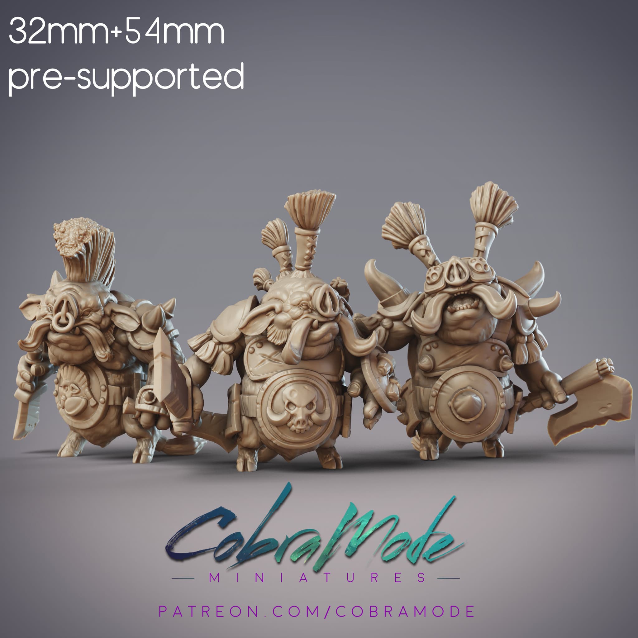 Goksagu Boar Berserkers 3 Pack (Pre-Supported)