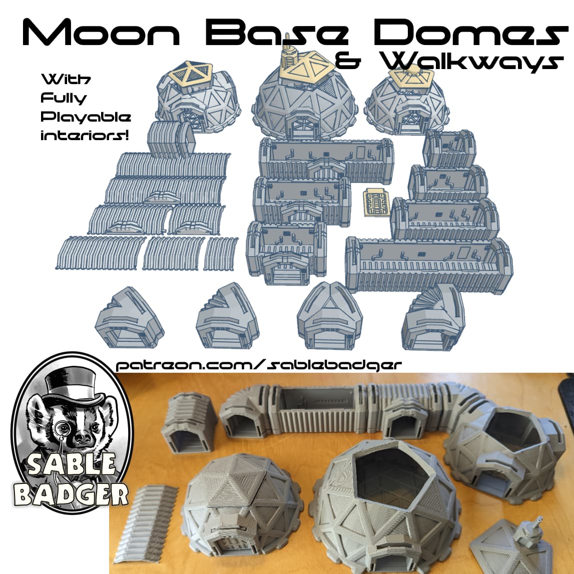 Sci Fi - Moon Base Domes Terrain
