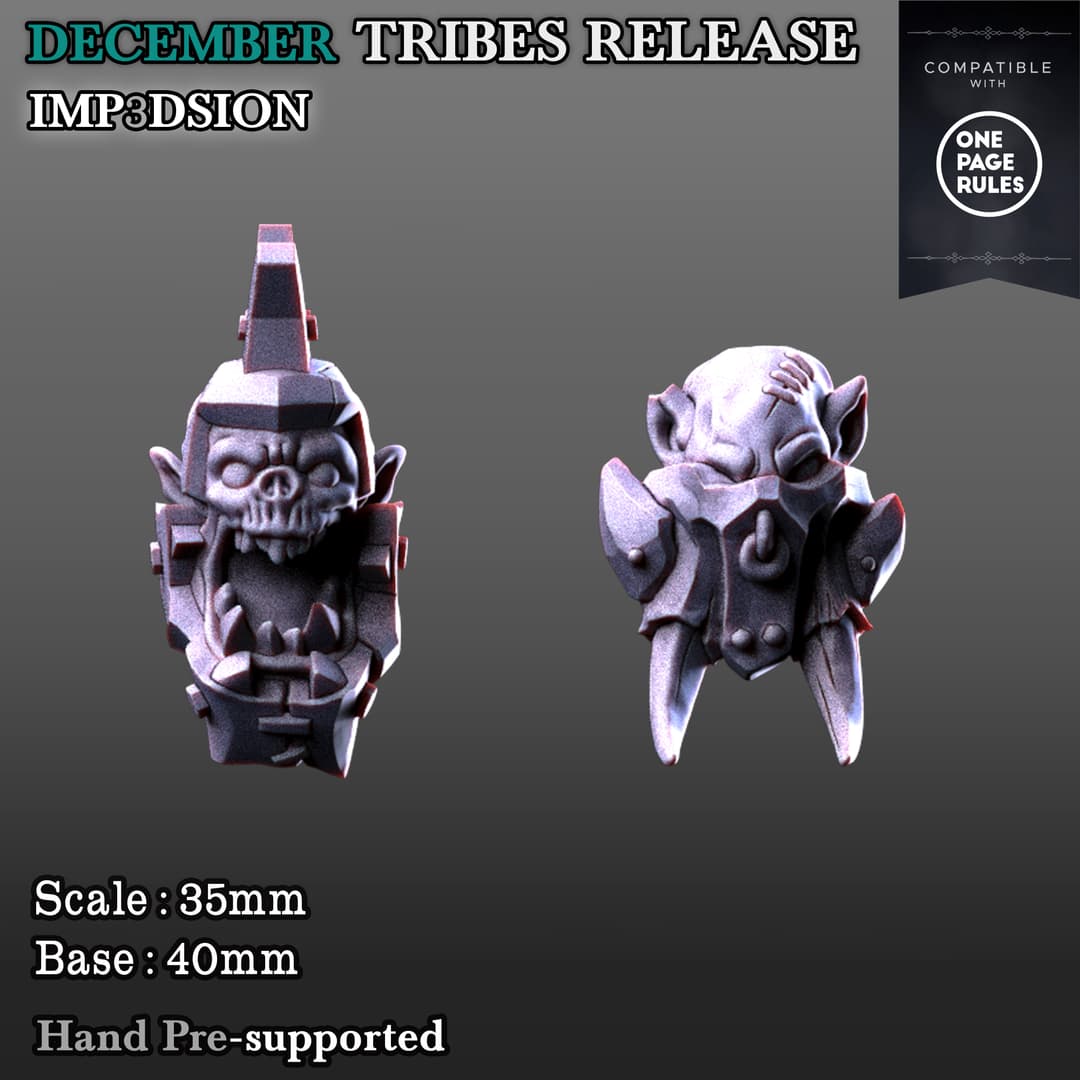 Orkuz / Orks Heads x2