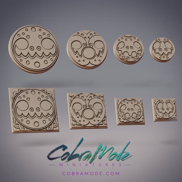 Hanzaki Emblem Base Pack (8pcs) - Round and Square Versions