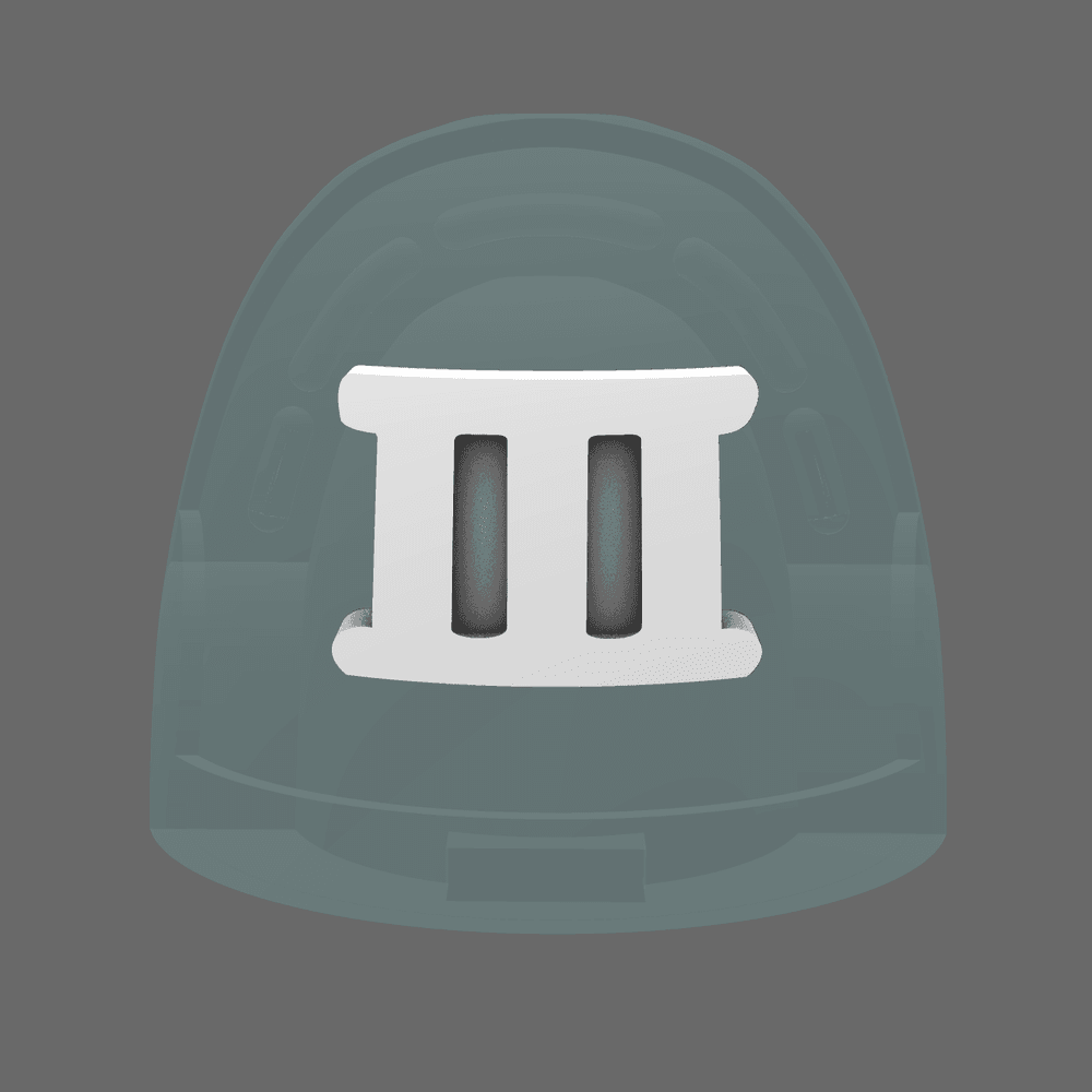 Space Knights V10R Standard Roman Numeral 03 Shoulder Symbols