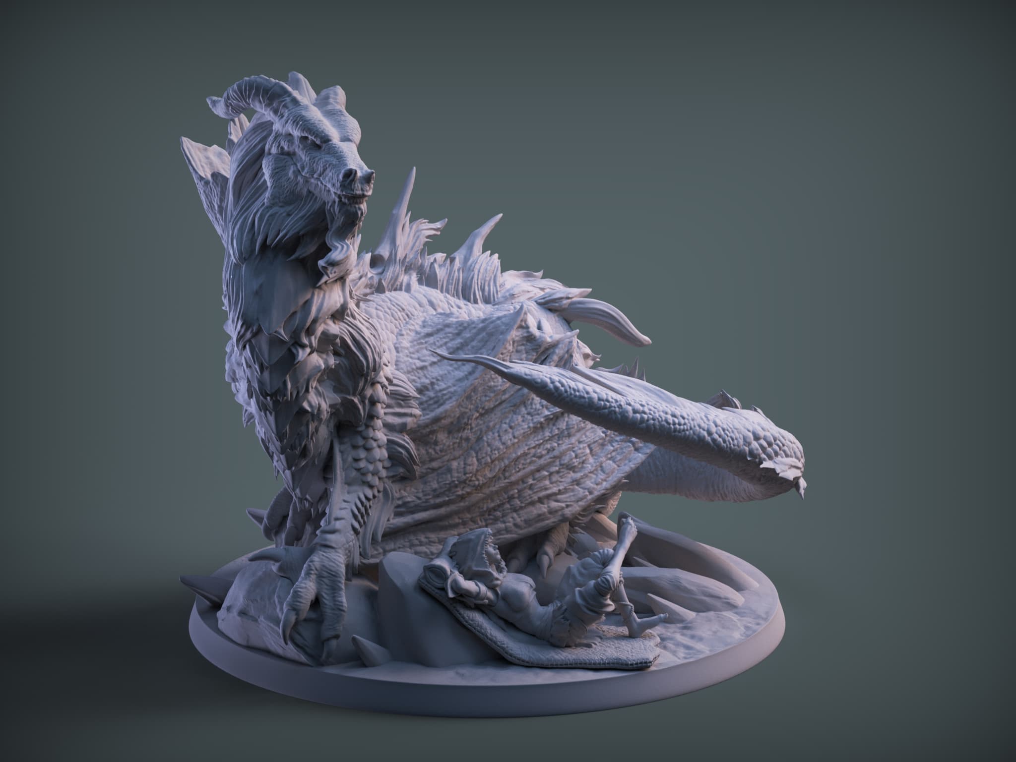 Elder dragon and rider