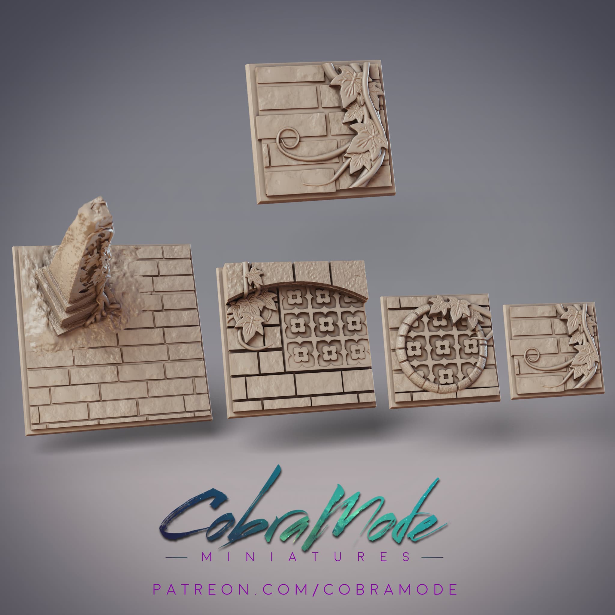 Ancient Ruin Monastery Square Base Pack (4pcs)