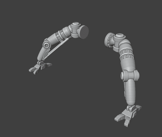 Gaslands 20mm (1:64) Scale Mechanical Leg Set – Miniature Tabletop Gaming STL