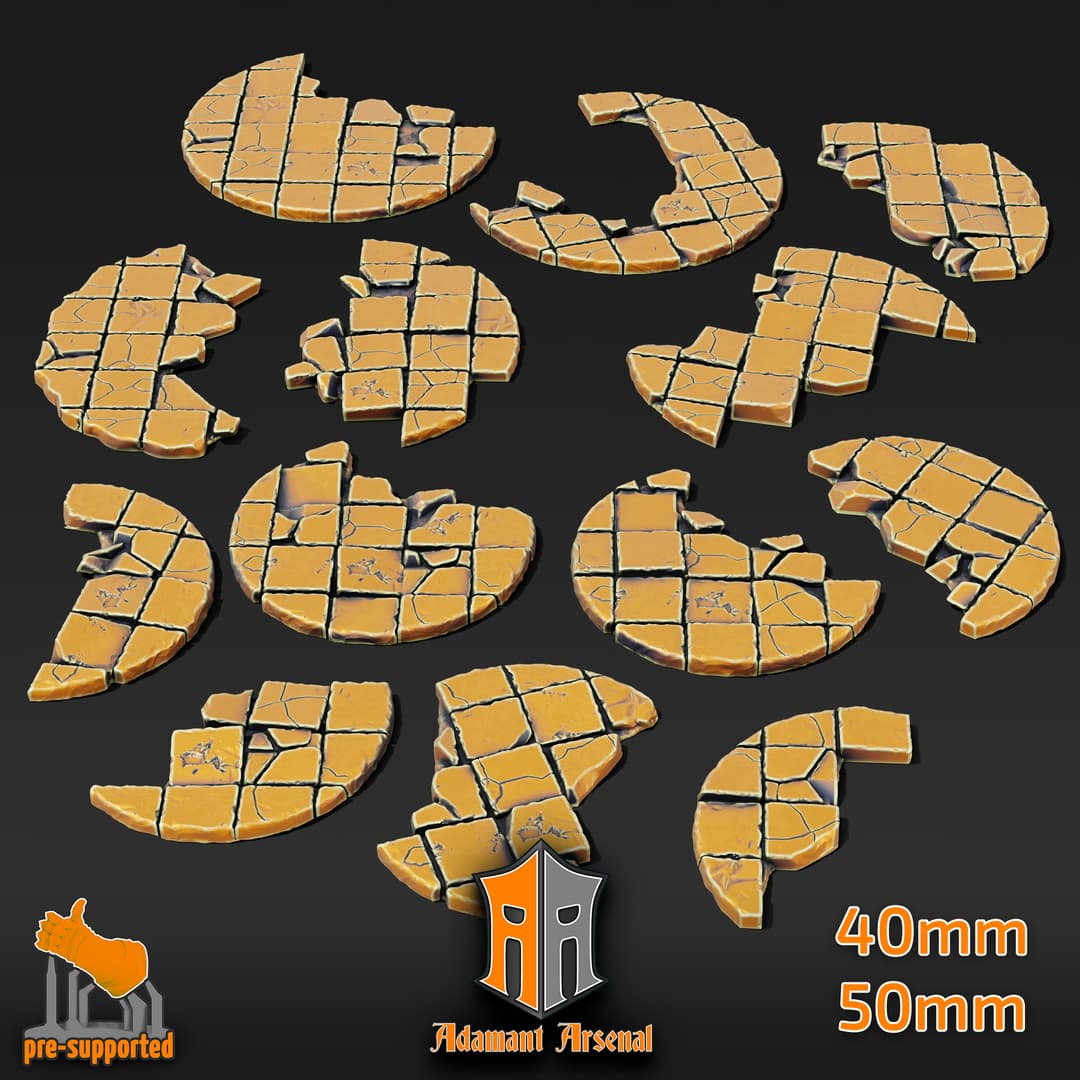 Basing Bits - Ruin Tiles 40-50mm