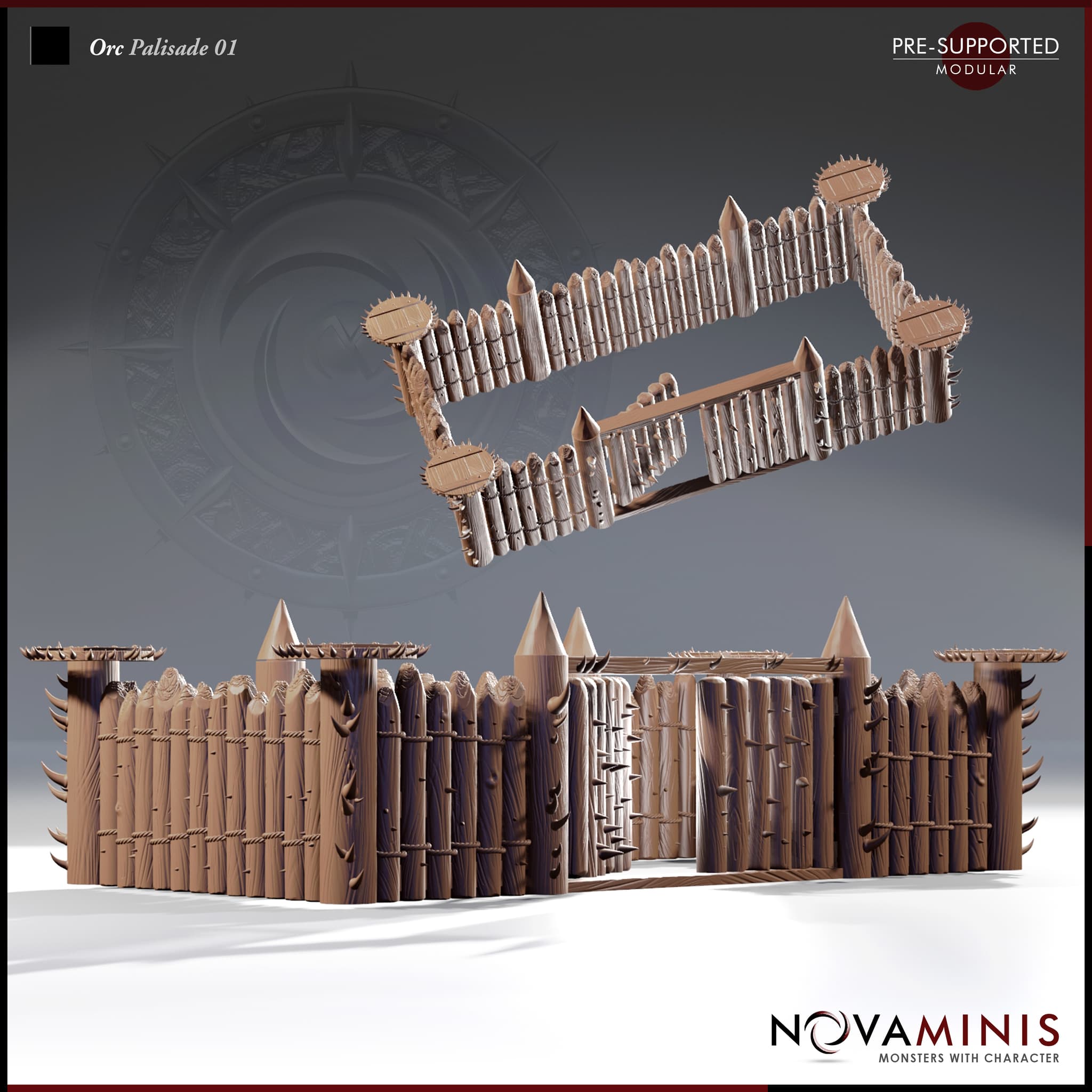 Orc Palisade 01 [Modular]