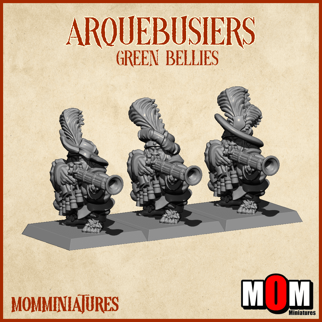 Arquebusiers line 1 (Green Bellies)