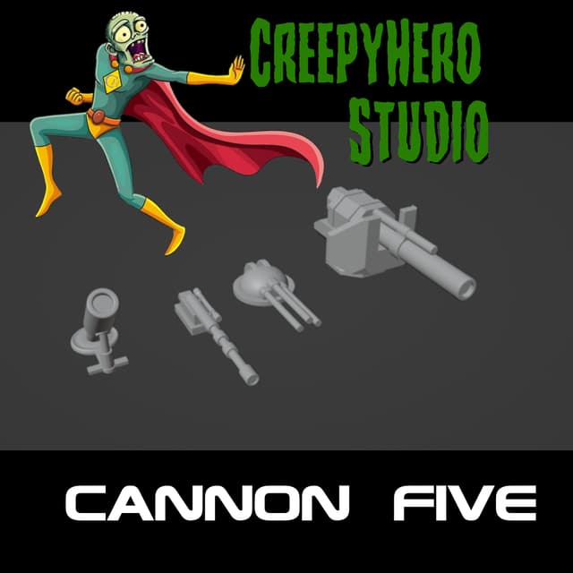 Gaslands Cannon Five Set