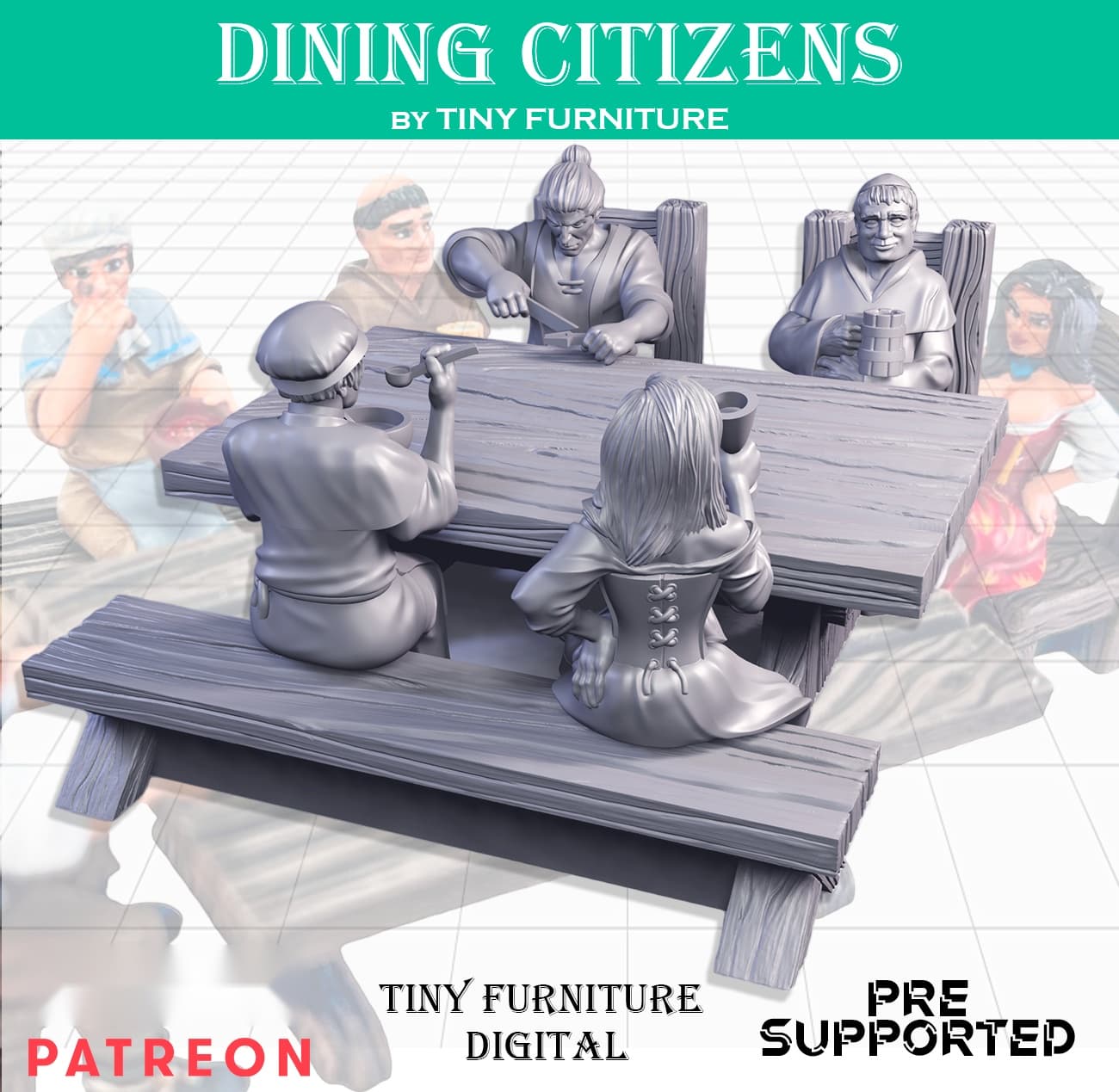 Dining citizens (SITTING FOLKS)
