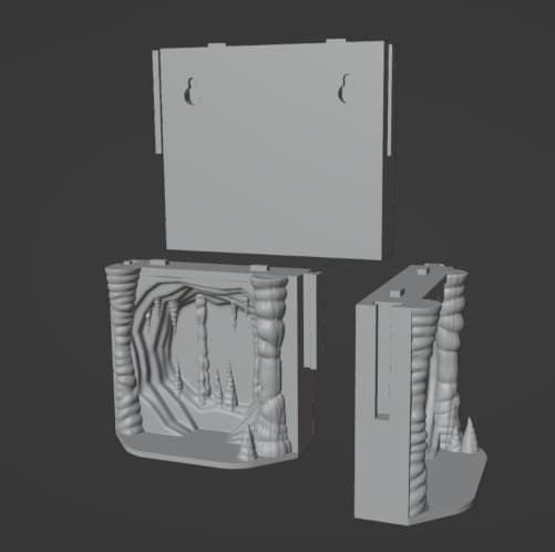 Cave Wall Figure Display Shelf