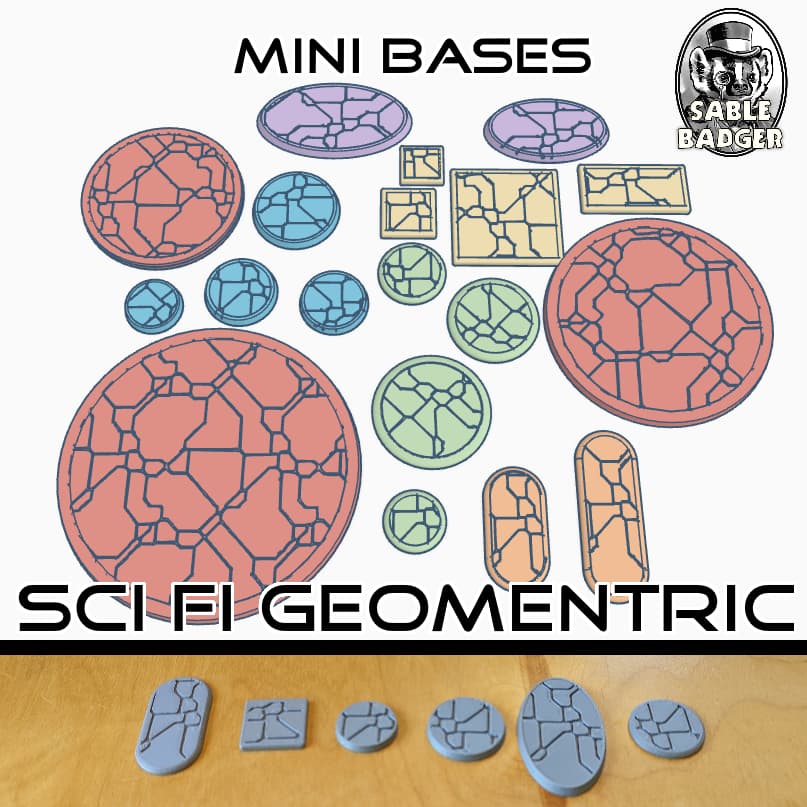 Mini Bases - Sci Fi Geometric Pattern