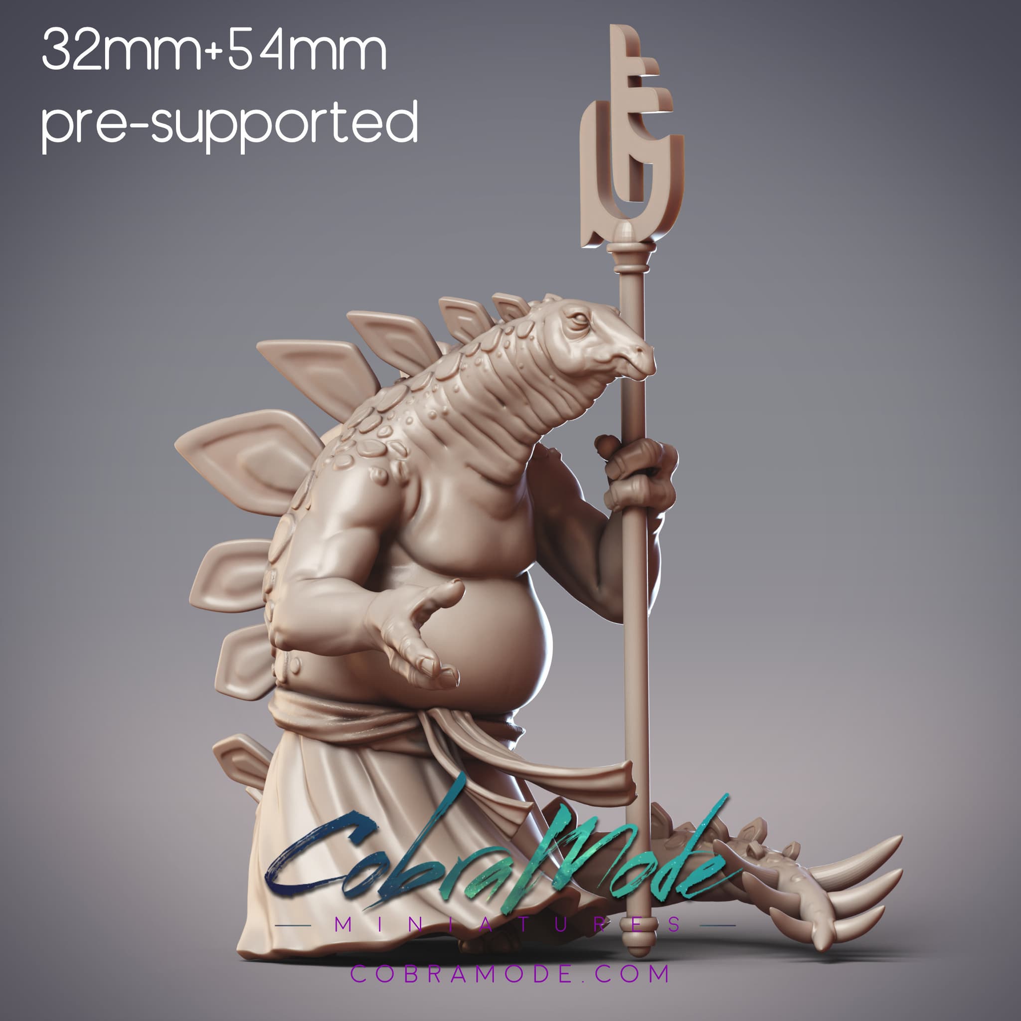 Dinosaur Folk Priest - Theranor, Dinovian Navigator (Pre-Supported)