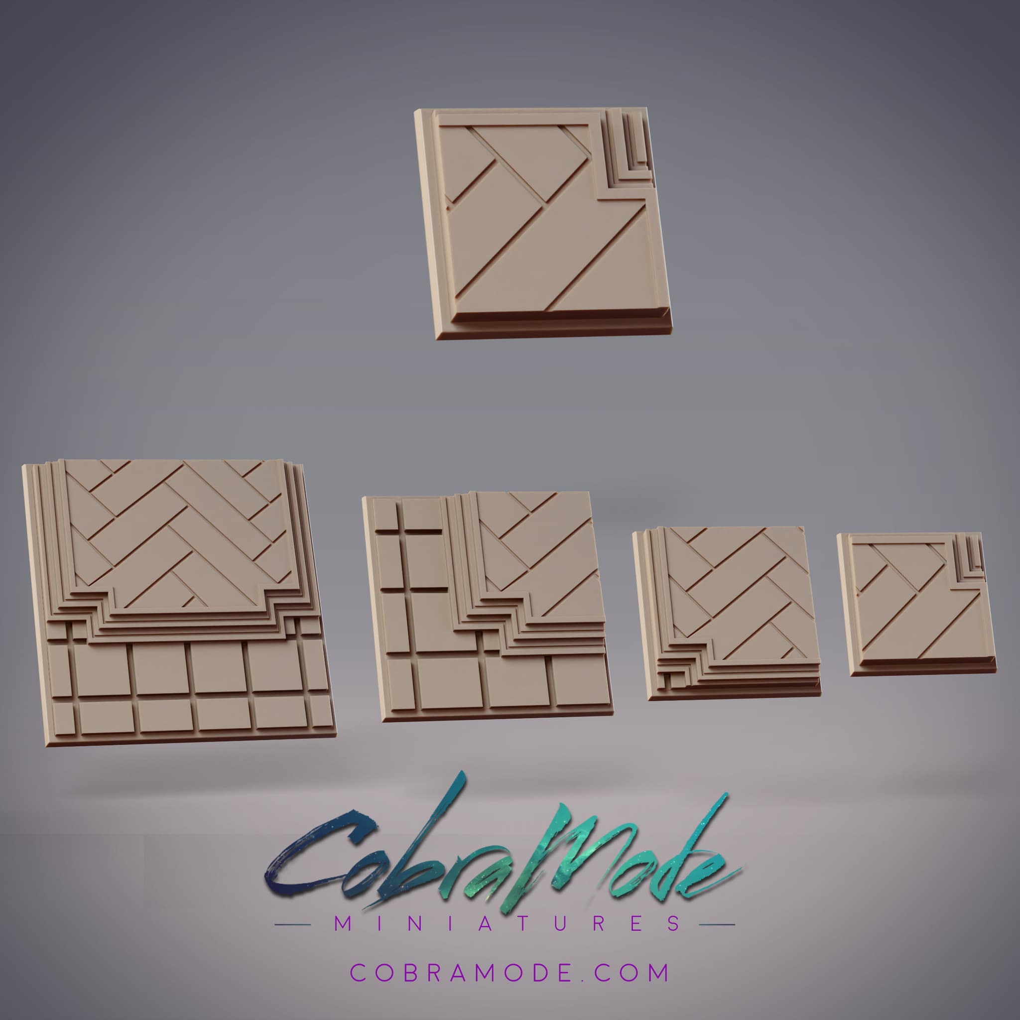 Herringbone Floor Square Base Pack (4pcs)