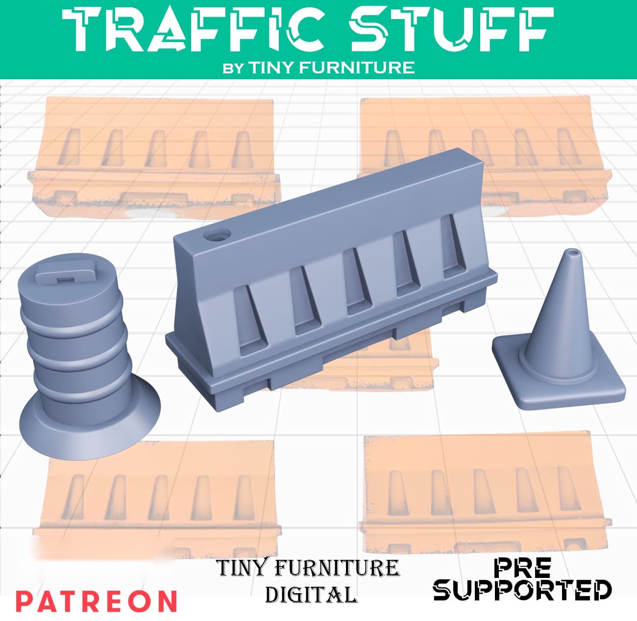 Traffic stuff (barriers, drums and cones)