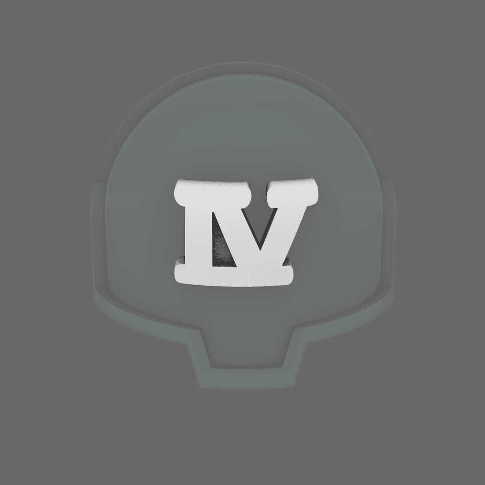 Space Knights DV04 Standard Roman Numeral 04 Shoulder Symbols