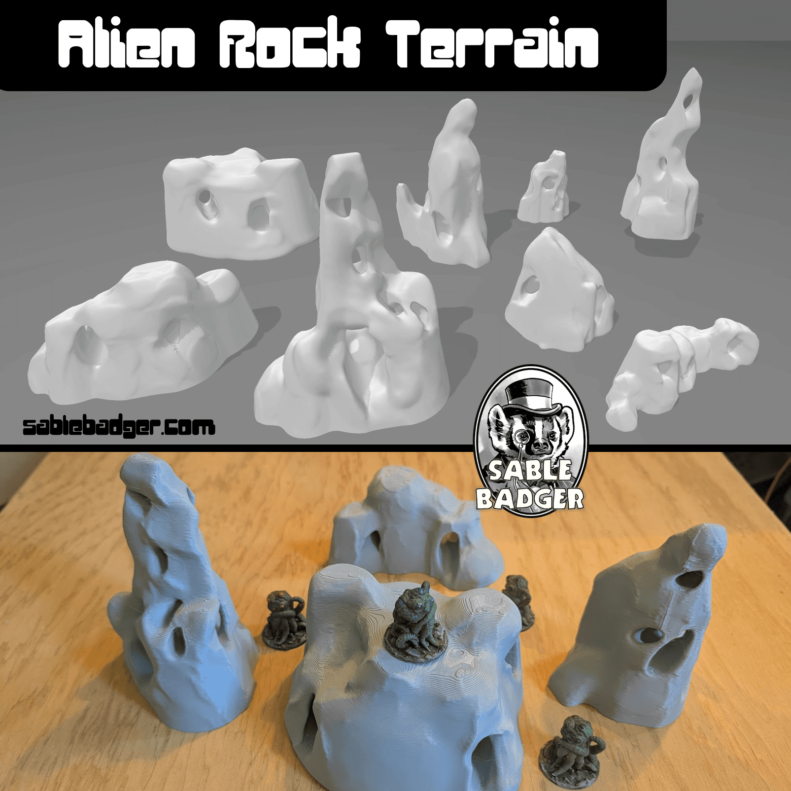 Alien Rock Terrain — Sci-Fi Scatter Terrain