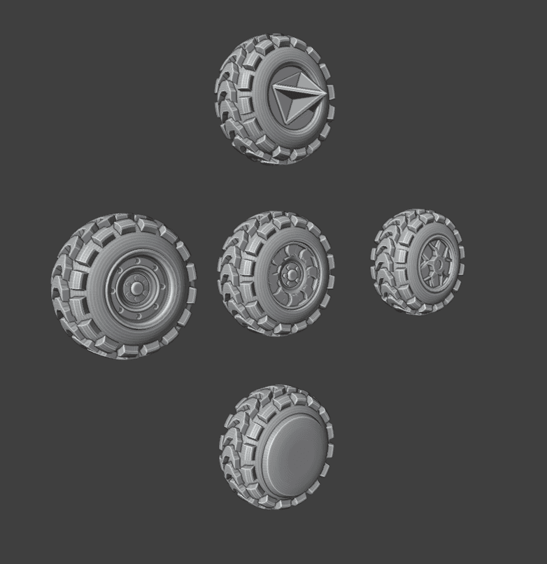 Gaslands Heavy Tread Wheel Set