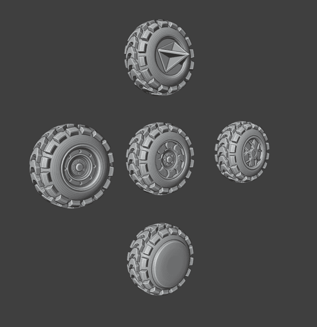 Gaslands Heavy Tread Wheel Set