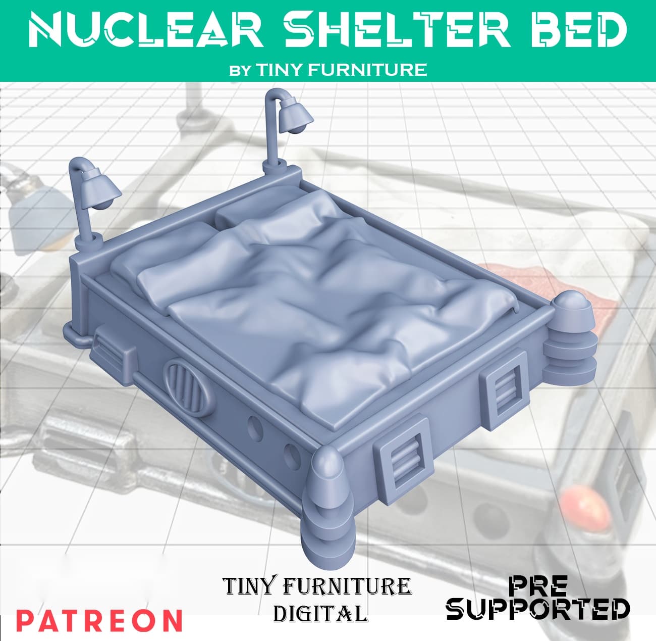 Nuclear shelter bed