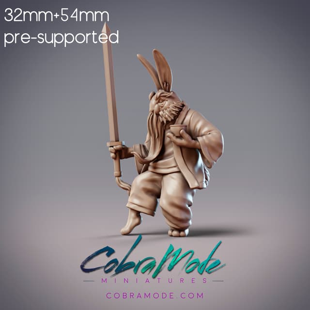 Rabbitfolk Teacher - Elegant Sword, Guanghan Swordmaster (Pre-supported)