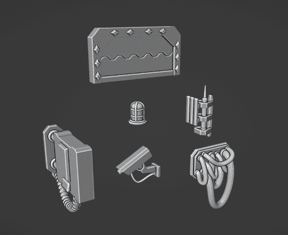 Science Fiction Building Accessories Set