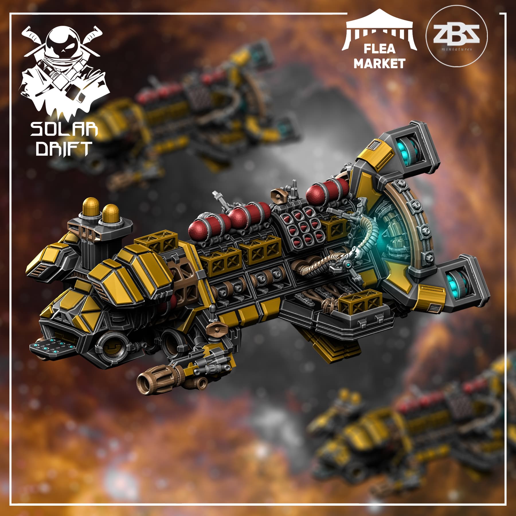 Solar Drifters - Salvagers Battleship (Solar Drift)