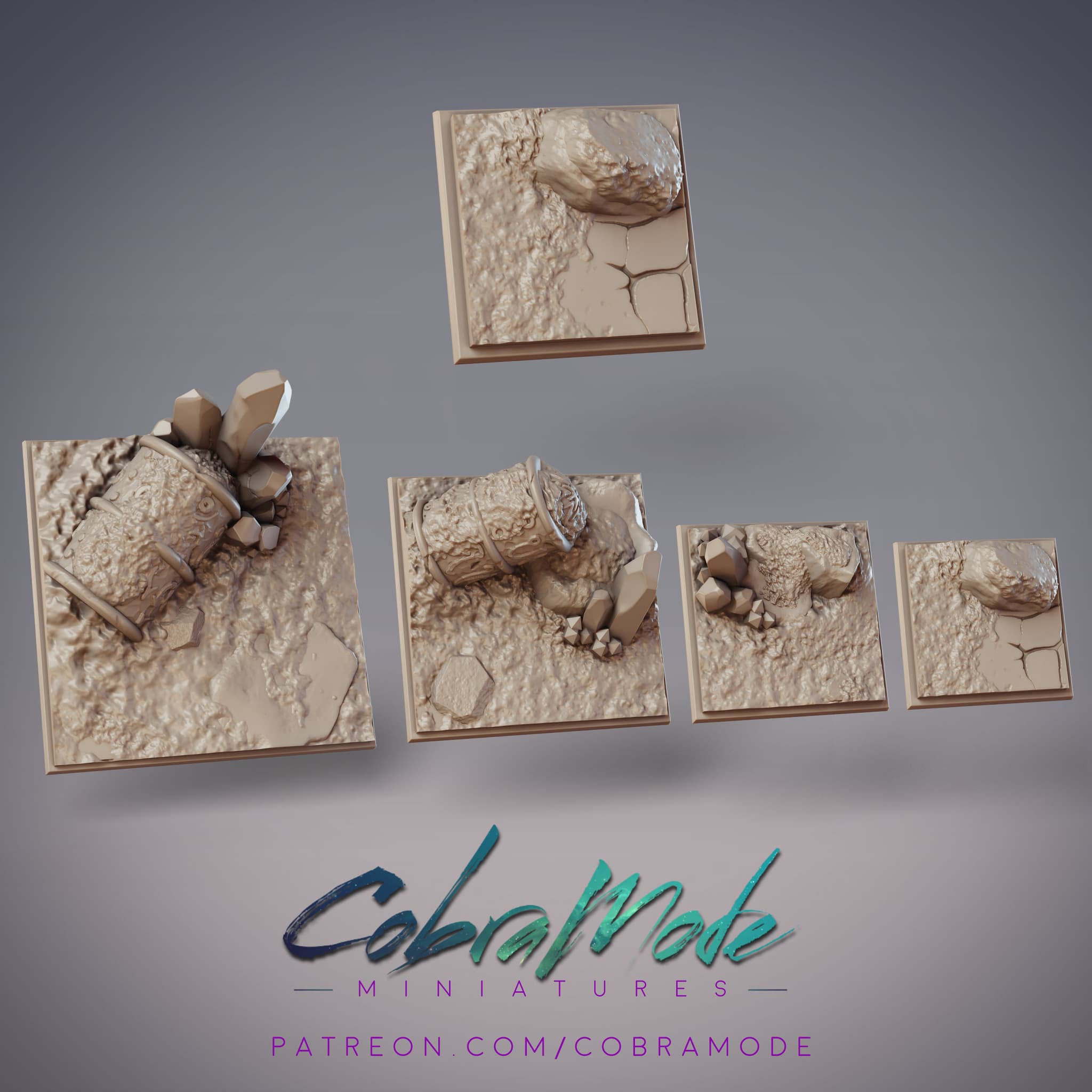 Crystal Bell Square Base Pack (4pcs)