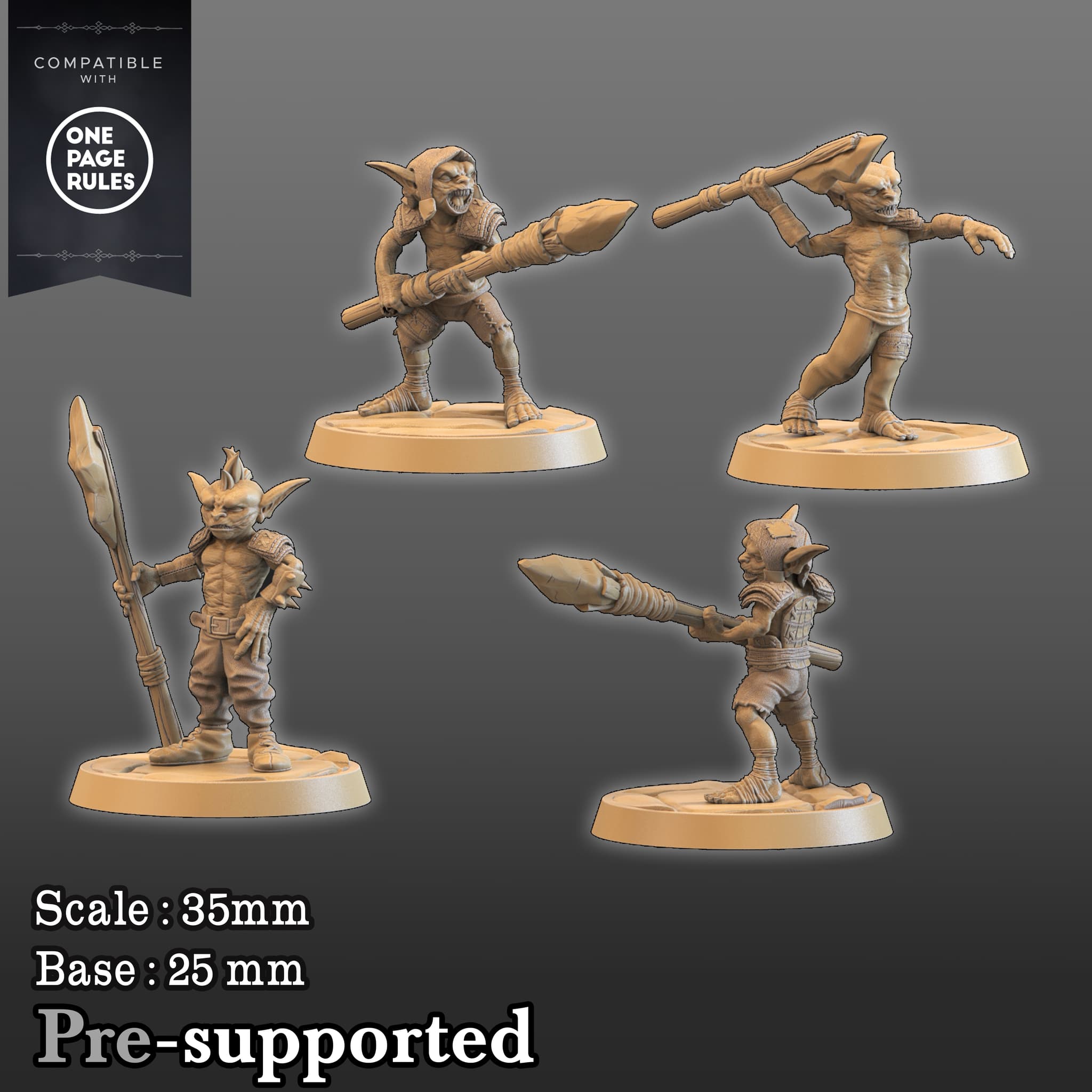 Lancer Goblins, The Greedy Goblins Clan 4 miniatures