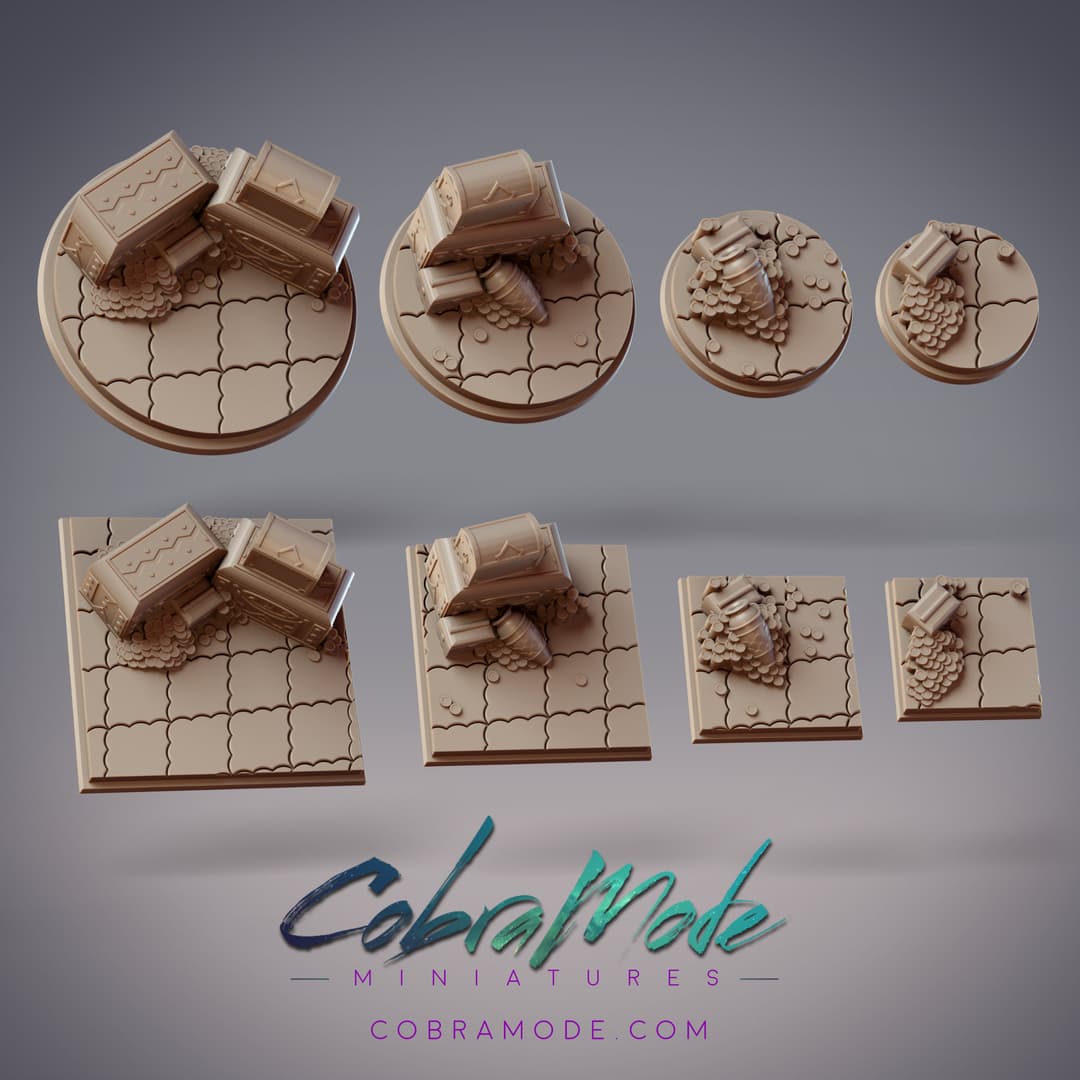Treasure Vault Base Pack (8pcs) - Round and Square Versions