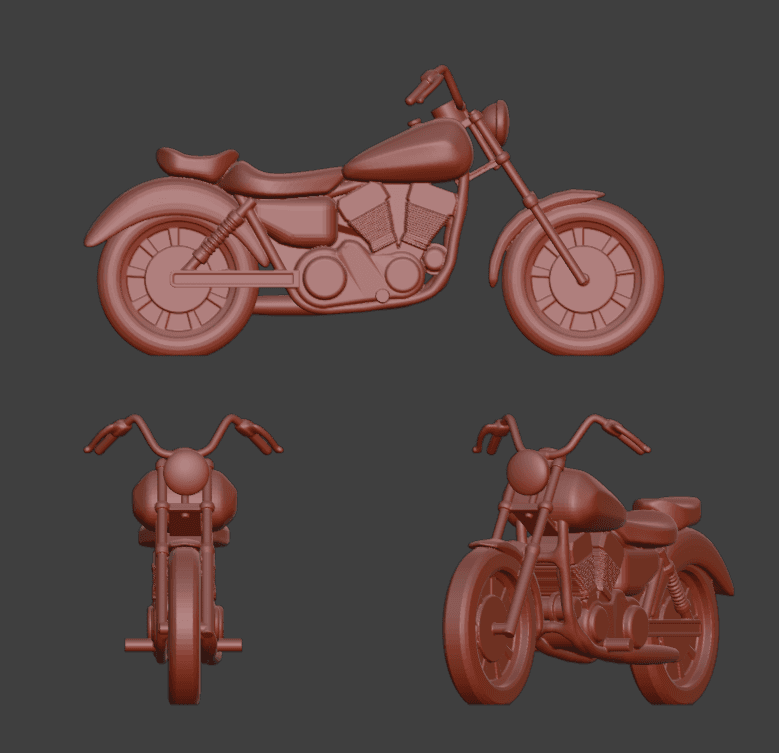 Modern 28mm Scale Motorcycle