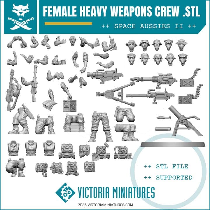 Devil's Female Modular Heavy Weapons Crews.