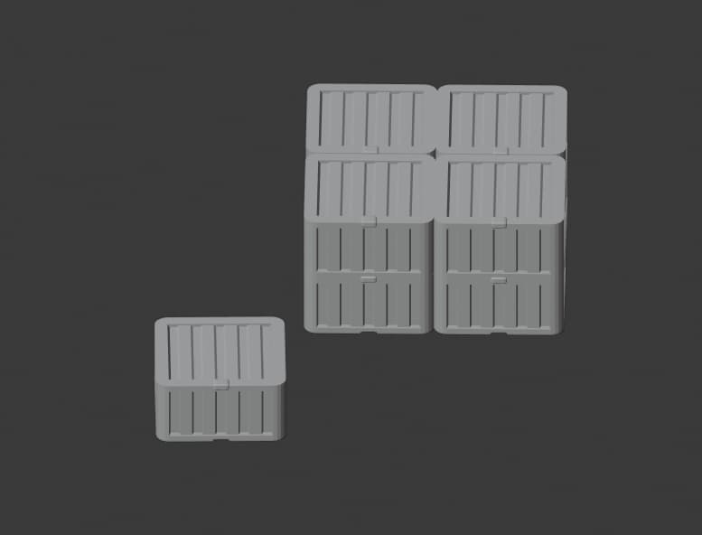 Sci-fi Square Cargo Containers