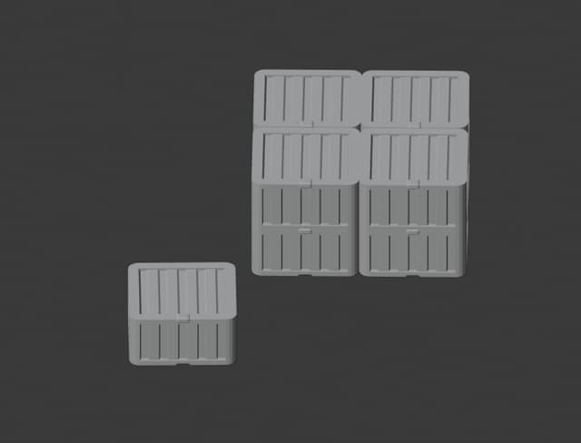 Sci-fi Square Cargo Containers