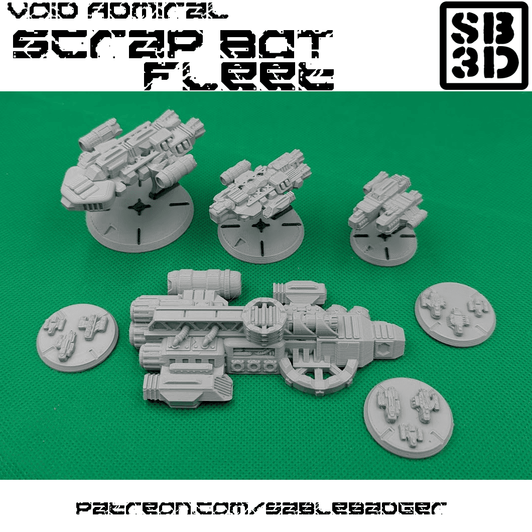 Spaceships - Void Admiral - Scrap Bots fleet