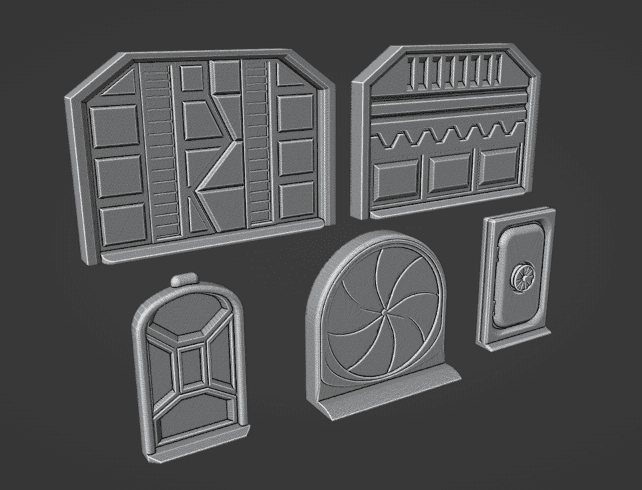 Science Fiction Door Set