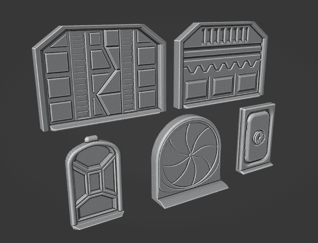 Science Fiction Door Set