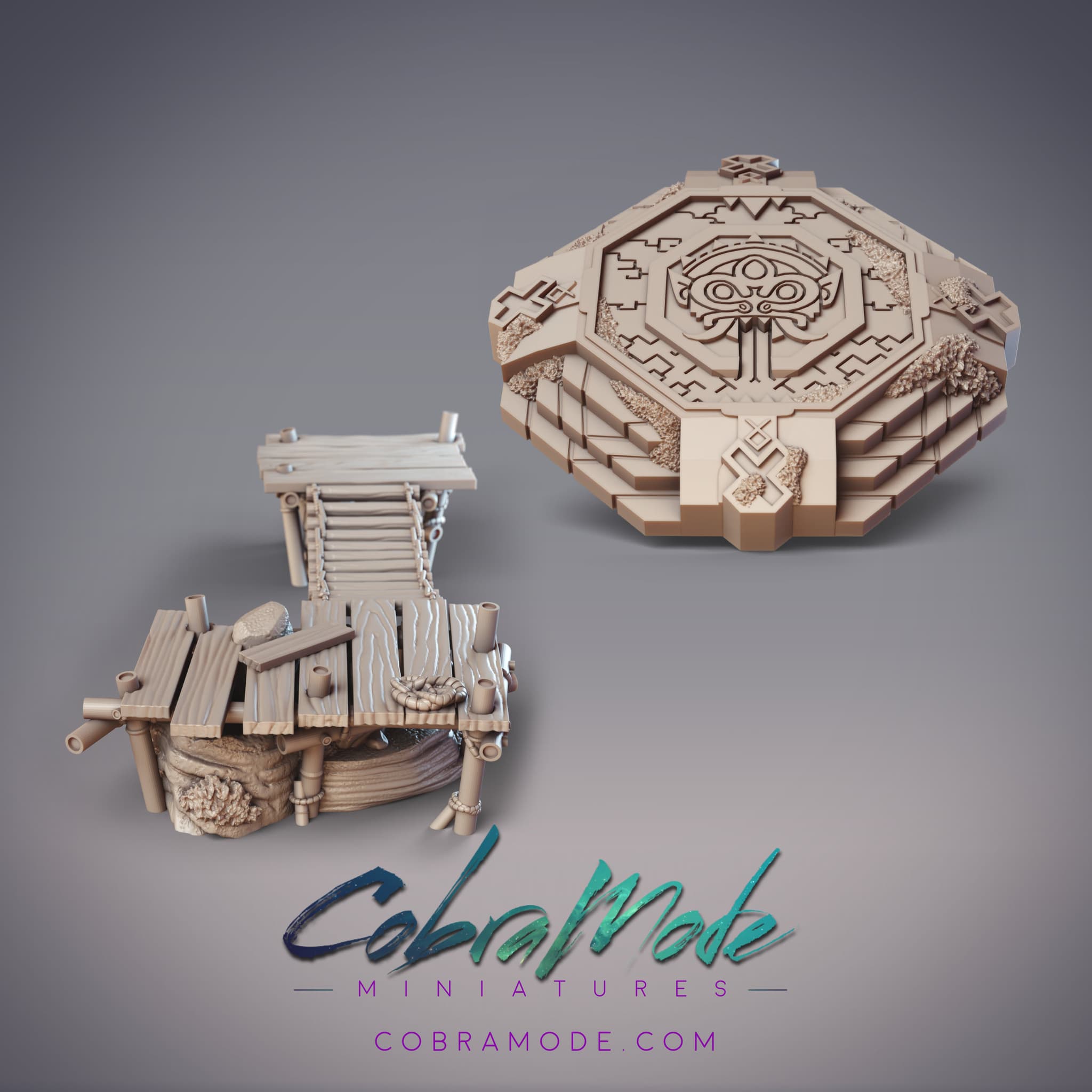 Octagon Platform, Rope Bridge, and Platform Terrains Pack